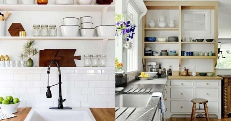 Nội thất nhà bếp thông minh cùng kệ bếp mở